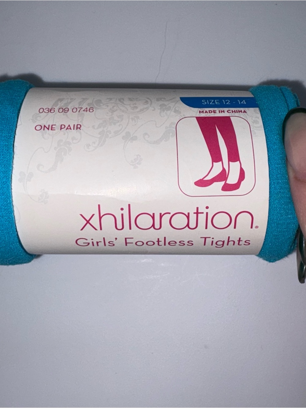 Xhilaration Girls' Footless Tights Teal Blue